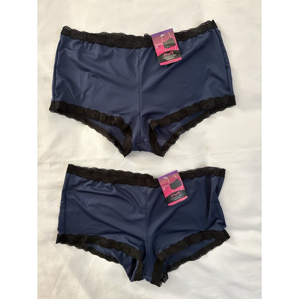 NEW Maidenform One Fab Fit Boyshort Panty 40760 Multicolor Womens 2XLarge 2 Pair